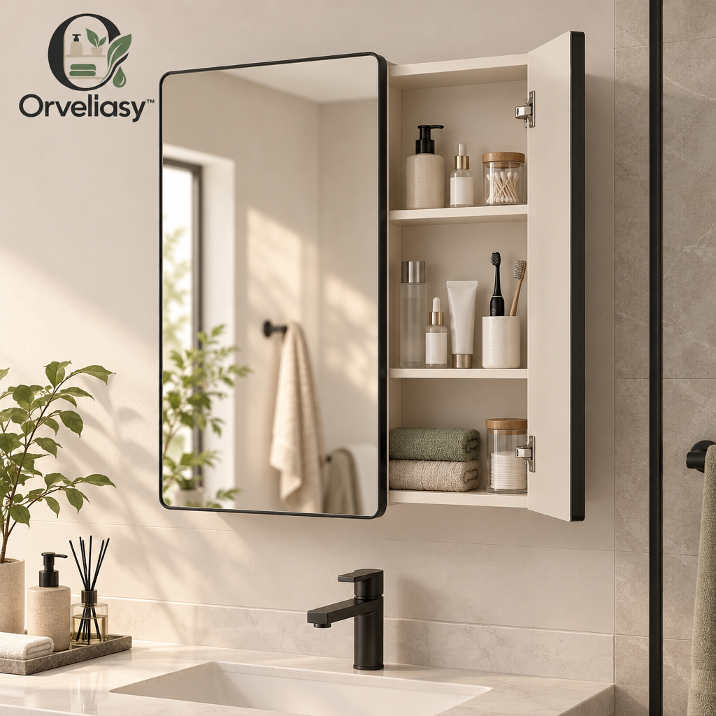 Orvellasy™ Wall-Mounted Bathroom Mirror Cabinet - hero image
