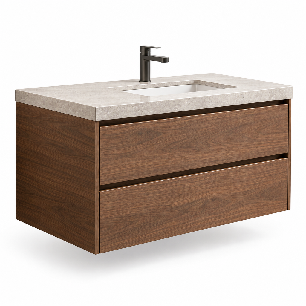 Orvellasy™ Wall-Mounted Bathroom Vanity Cabinet - white background
