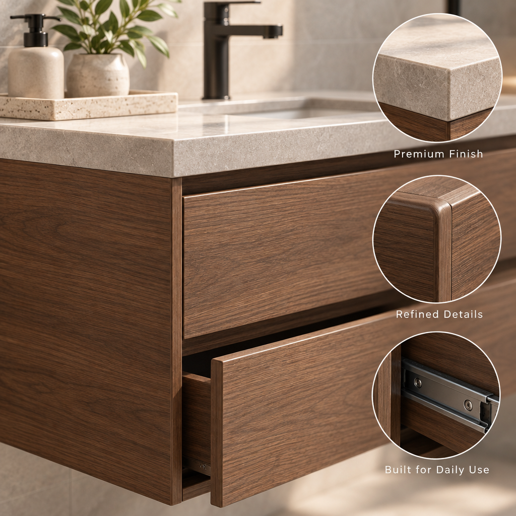 Orvellasy™ Wall-Mounted Bathroom Vanity Cabinet - detail view
