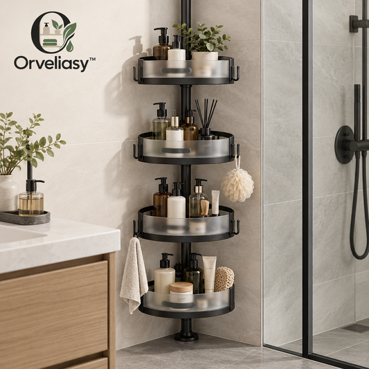 Orvellasy™ 4-Tier Tension-Pole Shower Caddy \ - hero image