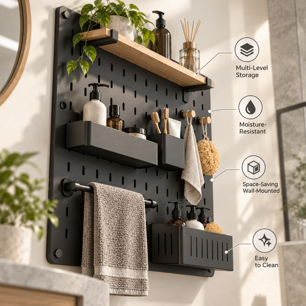 Orvellasy™ Wall-Mounted Bathroom Organizer \ - key features
