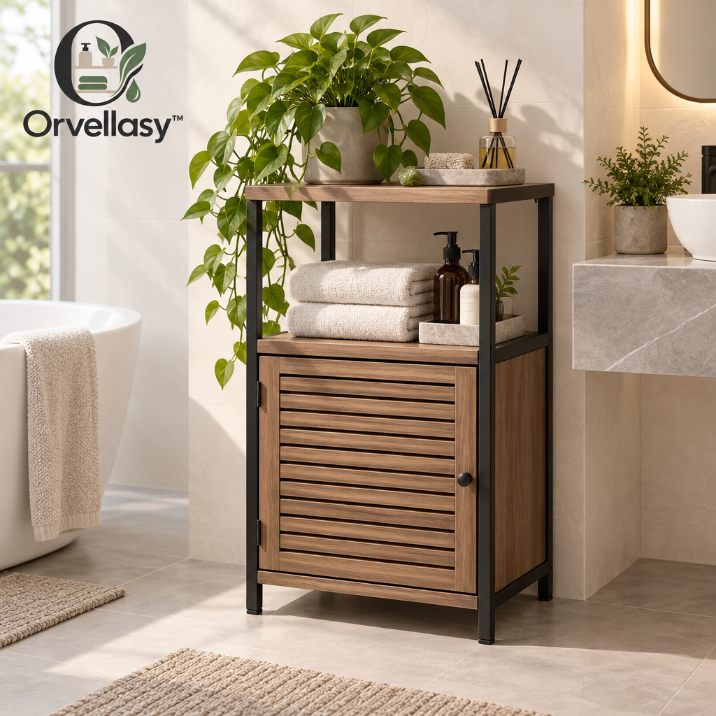 Orvellasy™ Bathroom Floor Storage Cabinet \ - hero image