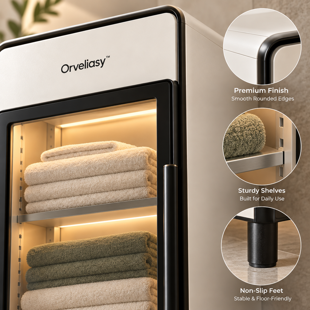 Orvellasy™ Tall Bathroom Storage Cabinet \ - detail view